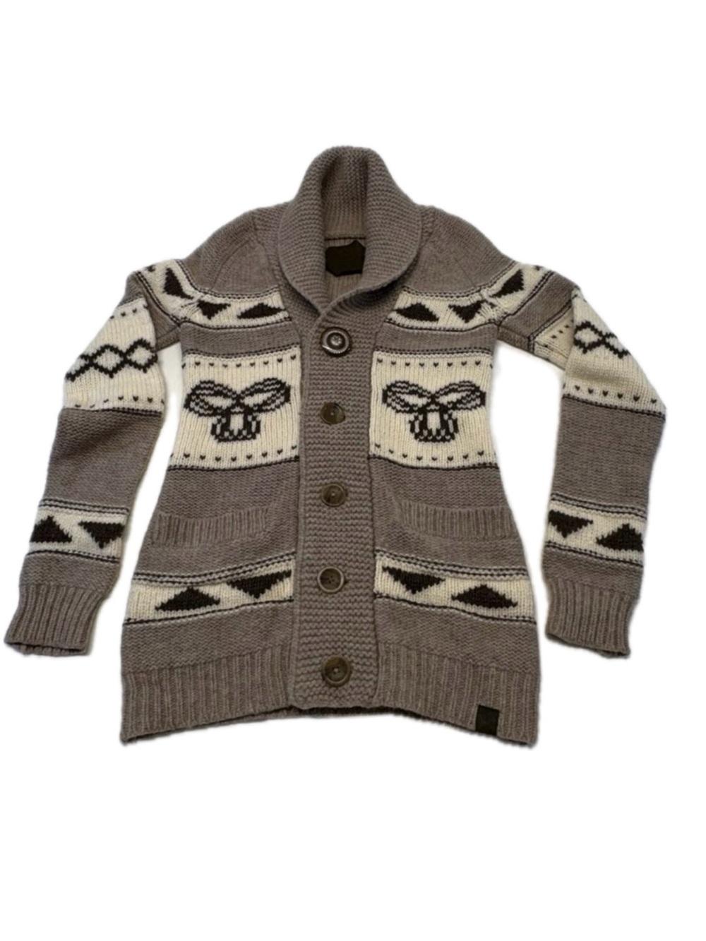 TNA Aritzia Sea to Sky Wool Cardigan - 100% Lambswool - Small